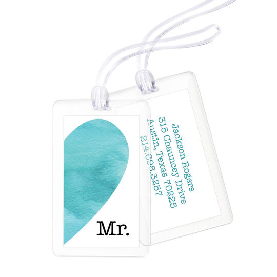 Half Heart Mr. Luggage Tags